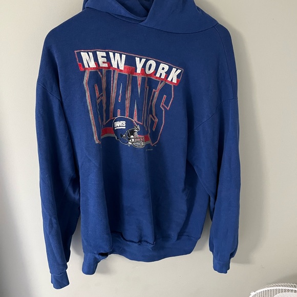 VINTAGE NEW YORK GIANTS HOODIE -blue-L - Picture 4 of 5